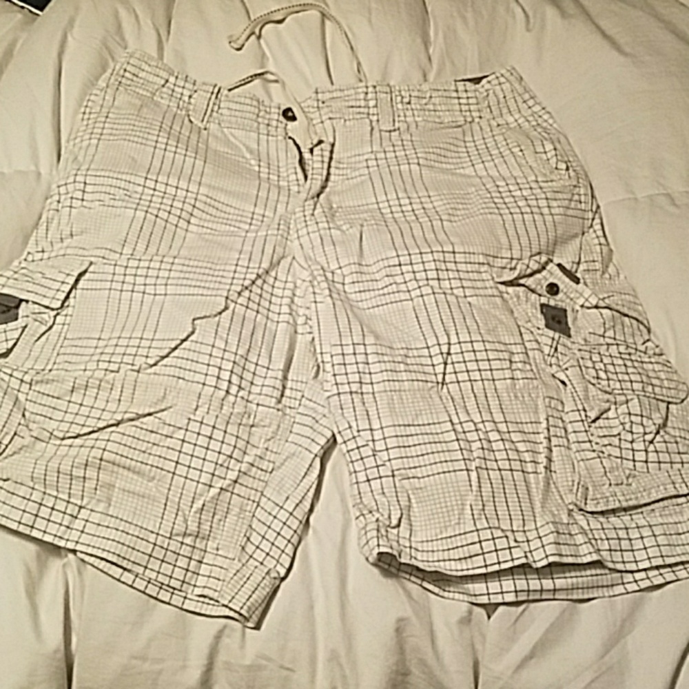 Striped cargo shorts